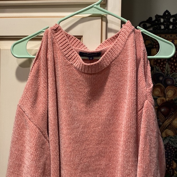 Simply Southern Long Sleeve Cold Shoulder Oversize Sweater - Picture 7 of 8